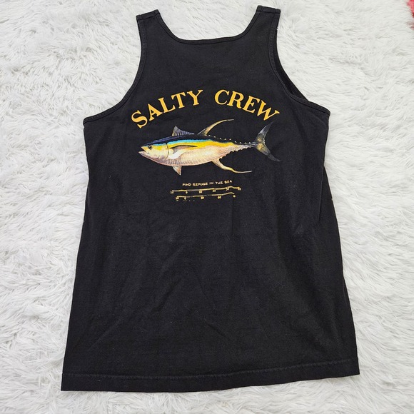Salty Crew‎ x a. bachar Men's Black Graphic Tank Top. Size M - Picture 3 of 6